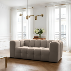 BALOO Sofa 2-Sitzer 200 cm – modernes Design & Komfort – Taupe (Tiffany 29)