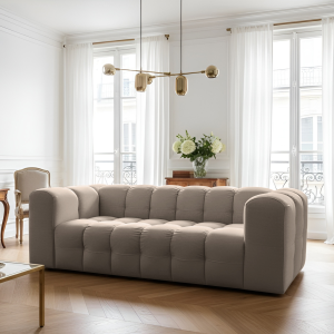 BALOO 3-Sitzer Sofa, Modernes Design & luxuriöser Komfort für dein Wohnzimmer - Taupe (Tiffany 29)