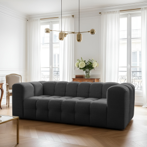 BALOO 3-Sitzer Sofa, Modernes Design & luxuriöser Komfort für dein Wohnzimmer - Anthrazit, Stoff Moly 97