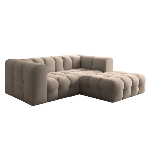 BALOO L MINI Ecksofa – modernes Design & Komfort mit hochwertiger HR-Schaumstoff-Polsterung - Taupe (Tiffany 29)