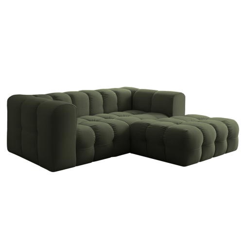 BALOO L MINI Ecksofa – modernes Design & Komfort mit hochwertiger HR-Schaumstoff-Polsterung - Grün (Tiffany 38)