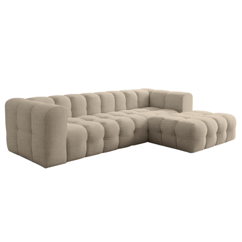 BALOO L Ecksofa – modernes Design & Komfort mit hochwertiger HR-Schaumstoff-Polsterung - Beige, Stoff Moly 11