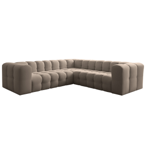 BALOO Corner Ecksofa 270x270 cm – modernes Design & Komfort mit hochwertiger HR-Schaumstoff-Polsterung - Taupe (Tiffany 29)