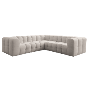 BALOO Corner Ecksofa 270x270 cm – modernes Design & Komfort mit hochwertiger HR-Schaumstoff-Polsterung - Creme, Stoff Moly 02