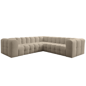 BALOO Corner Ecksofa 270x270 cm – modernes Design & Komfort mit hochwertiger HR-Schaumstoff-Polsterung - Beige, Stoff Moly 11