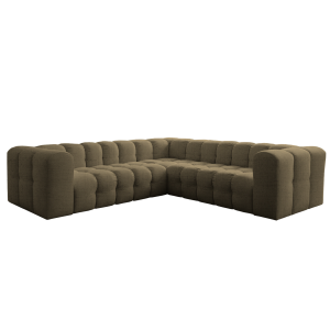 BALOO Corner Ecksofa 270x270 cm – modernes Design & Komfort mit hochwertiger HR-Schaumstoff-Polsterung - Grün, Stoff Moly 38