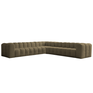 Ecksofa BALOO CORNER  330x330 cm – Komfort mit HR-Schaum und Wellenfedern - Grün, Stoff Moly 38