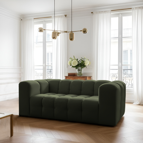BALOO Sofa 2-Sitzer 200 cm – modernes Design & Komfort – Grün (Tiffany 38)