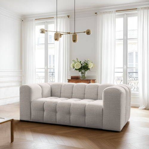 BALOO Sofa 2-Sitzer 200 cm – modernes Design & hoher Komfort – Creme, Stoff Molly 02.png