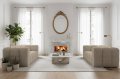 BALOO Sofa 2-Sitzer Set 200 cm – HR-Schaum, modernes Design & Komfort – Beige, Stoff Moly 11