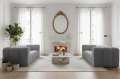 BALOO Sofa 2x3-Sitzer Set 200 cm – HR-Schaum, modernes Design & Komfort – Grau (Tiffany 16)