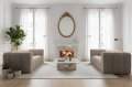 BALOO Sofa 2x3-Sitzer Set 200 cm – HR-Schaum, modernes Design & Komfort – Taupe (Tiffany 29)
