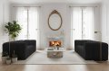 BALOO Sofa 2x3-Sitzer Set 200 cm – HR-Schaum, modernes Design & Komfort – Schwarz (Tiffany 20)