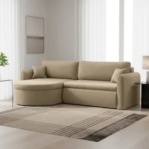 Verona L Ecksofa – Komfortables, freistehendes Wohnzimmer-Sofa mit Schlaffunktion & Bettkasten – Beige (Quelle 18)