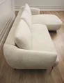 Ecksofa CANDY mit Schlaffunktion, Bettkasten, Metallfüßen und modernem Design