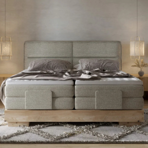 VALSEN Boxspringbett mit elektrischer Verstellung und 7-Zonen-Matratze – Komfortabler Schlaf im klassischen Stil - 160x200 cm