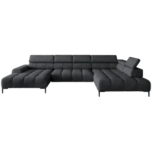 Ecksofa PLAZA XL mit Relaxfunktion und Sitztiefenverstellung Elektrisch Sofa, (Salvador 12 Mint)