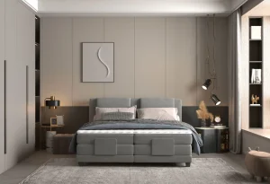 Wave Boxspringbett mit elektrischer Schlafpositionsverstellung – 7-Zonen-Taschenfederkern, stilvoll & komfortabel - 160x200 cm