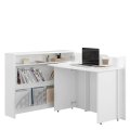 WORK CONCEPT Weiß Hochglanz entfaltet Links