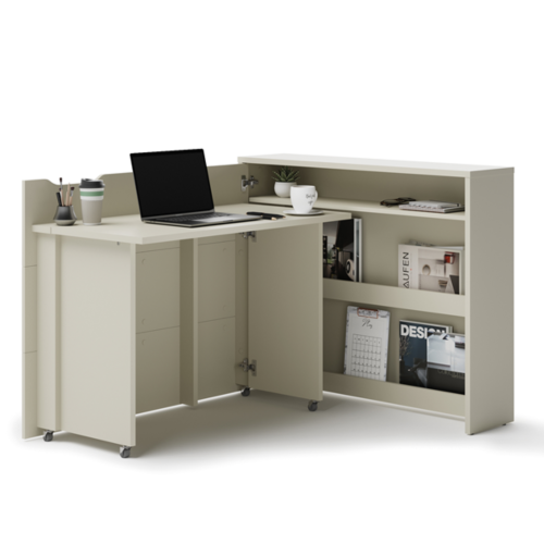 Schreibtisch Lenart WORK CONCEPT ausklappbarer Klappschreibtisch Kashmir Beige.png