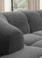 Ecksofa VELPA XL – modernes Design mit elektrischer Sitztiefenverstellung & höchstem Komfort – Grau (Loop 17)