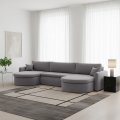 VERONA U Ecksofa mit Schlaffunktion – großes U-Sofa mit Bettkasten, feinem FARO Stoff & höchstem Sitzkomfort - Grau