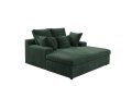LAZY ONE Chaiselongue im modernen Cord-Look – luxuriöse Liege mit weichen Kissen & Komfortpolsterung - Flaschengrün