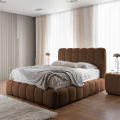 Polsterbett CANDE mit Bettkasten – elegantes Bett 180×200 cm für Ihr Schlafzimmer - Mokka, Braun (Catch Me 06)
