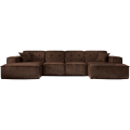 Ecksofa LUGA U L 379 cm mit Knöpfen – Stilvolle Polsterecke aus GOBI-Stoff, bequem und geräumig (Gobi 04) .png