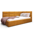 Einzelbett ZAZU mit Stauraum und Matratze – Gepolstertes Bett für Kinder- und Jugendzimmer - Senf (Terra 48).png