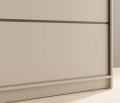 Schwebetürenschrank Nico 180 mit Spiegel – Eleganz und Funktionalität für moderne Wohnräume - Beige, Kaschmir