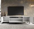 TV-Lowboard NOEMI 200 – Modernes Design mit geriffelter Front - Schwarz Weiß