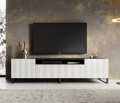 TV-Lowboard NOEMI 200 – Modernes Design mit geriffelter Front - WeißSchwarz.png