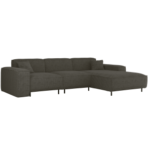 Ecksofa LUGA L HILLS – elegantes Designer-Ecksofa in L-Form mit Strukturstoff SCALA für modernes Wohnen, Stoff Scala - Anthrazit