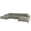 LUGA U HILLS Ecksofa in U-Form – große Wohnlandschaft mit wasserabweisendem SCALA Stoff, freistehend - Grau.png