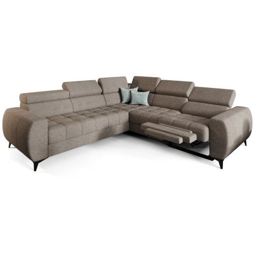 Porto II Relax Ecksofa mit elektrischer Relaxfunktion, Schlaffunktion & Stoff Aragon 20 - Beige.png