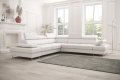 Ecksofa Echtleder GALAXY MAX 280x280 cm, Weiß