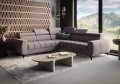 Porto Max 255x255 cm – Ecksofa mit Schlaffunktion und Bettkasten, Hochwertiger HR- & T35-Schaum, Regulierbare Kopfstützen
