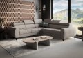 Porto Max 255x255 cm – Ecksofa mit Schlaffunktion und Bettkasten, Hochwertiger HR- & T35-Schaum, Regulierbare Kopfstützen