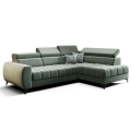 Porto Mini Ecksofa mit Schlaffunktion, verstellbaren Kopfstützen und Bettkasten – Terra 72, Türkis - RECHTS.png