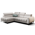 Porto Mini Ecksofa mit Schlaffunktion, verstellbaren Kopfstützen und Bettkasten – Moly 80, Grau - LINKS.png