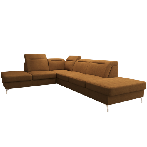 Oslo Ecksofa 295×220 - Elegantes, komfortables Sofa mit Schlaffunktion - Stoff Moly 51, Ziegel.png