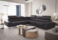 Milano Max Ecksofa 270x270 cm – Modernes Ecksofa mit verstellbaren Kopfstützen, Echtleder