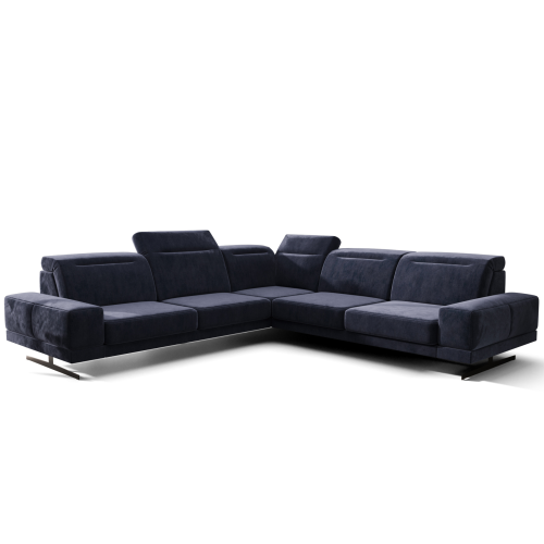 Ecksofa Fiore Max 265x265 cm mit T35 Schaum & Wellenfederung – modernes Ecksofa mit verstellbaren Kopfstützen, Terra 76 - Blau.png