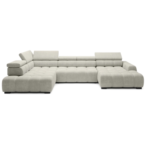 BULL XL Ecksofa – große Wohnlandschaft mit elektrischer Sitztiefenverstellung  modernes XL Sofa 393 cm - Stoff Artico Nata, Creme Beige.png