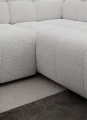 COCOON L Ecksofa mit elektrisch verstellbarer Sitztiefe – modernes Design & hoher Komfort - Stoff Jaguar