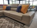 Milano I Ecksofa 270x180 cm – Modernes Ecksofa mit verstellbaren Kopfstützen, Links, Kunstleder Nube - Beige