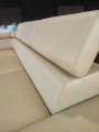 Ecksofa Milano II – Modernes Ecksofa mit verstellbaren Kopfstützen und hohen Metallfüßen, Links, Echtleder - Gelb