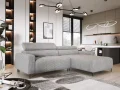 Ecksofa FLY mit elektrischer Sitztiefenverstellung und verstellbaren Kopfstützen