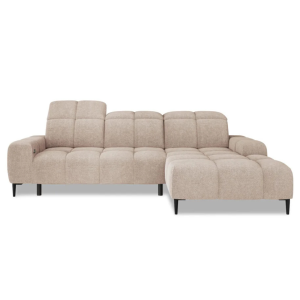 Giovanni S Ecksofa mit elektrischer Sitztiefenverstellung & Relaxfunktion, modernes Komfortsofa - Hellbeige